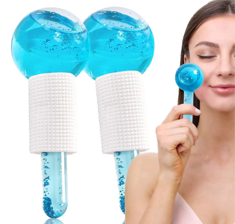 2 Rodillos Masajeador Facial Esferas Frías - ENVIO GRATIS