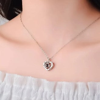 1 PACK LIBRITO 3D + COLLAR CORAZÓN PROYECTA TE AMO EN 100 IDIOMAS ❤️ -  ENVIO GRATIS
