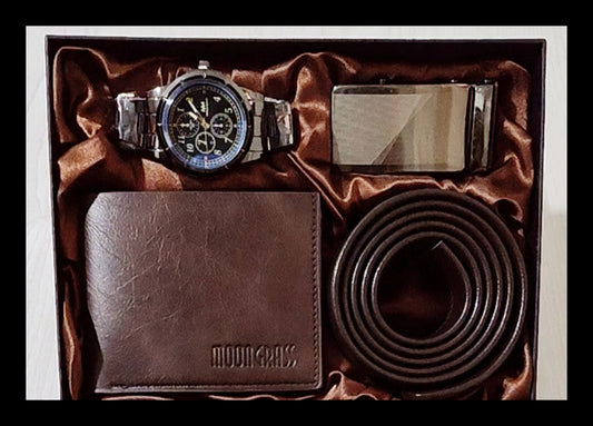 (A) ESTUCHE DE LUJO PARA HOMBRE, BILLETERA, CORREA  Y RELOJ - ENVIO GRATIS