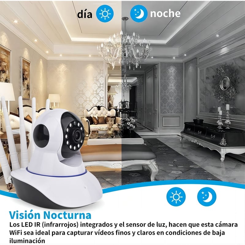 Cámara De Vigilancia Inalámbrica De 355 Grados WiFi Red Remota Hogar - ENVIO GRATIS