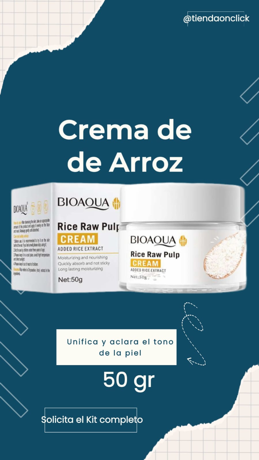 SEGUNDA COMPRA: CREMA DE ARROZ HIDRATANTE