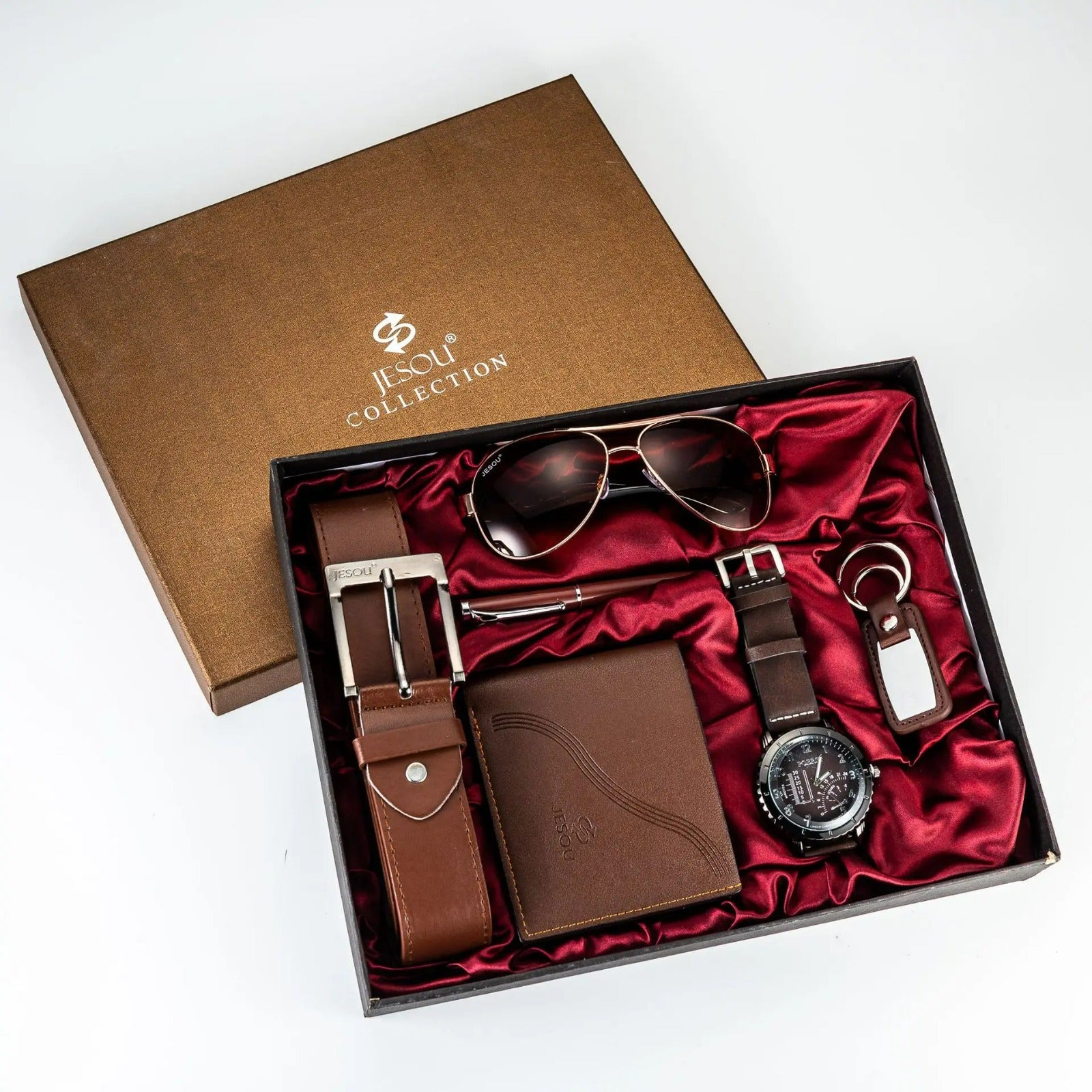 🔆ESTUCHE DE LUJO PREMIUM MAX HOMBRE - RELOJ, CORREA , LENTES, BILLETERA, LLAVERO Y LAPICERO🔆 - ENVIO GRATIS