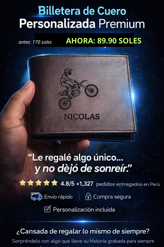 BILLETERA DE CUERO PERSONALIZADO